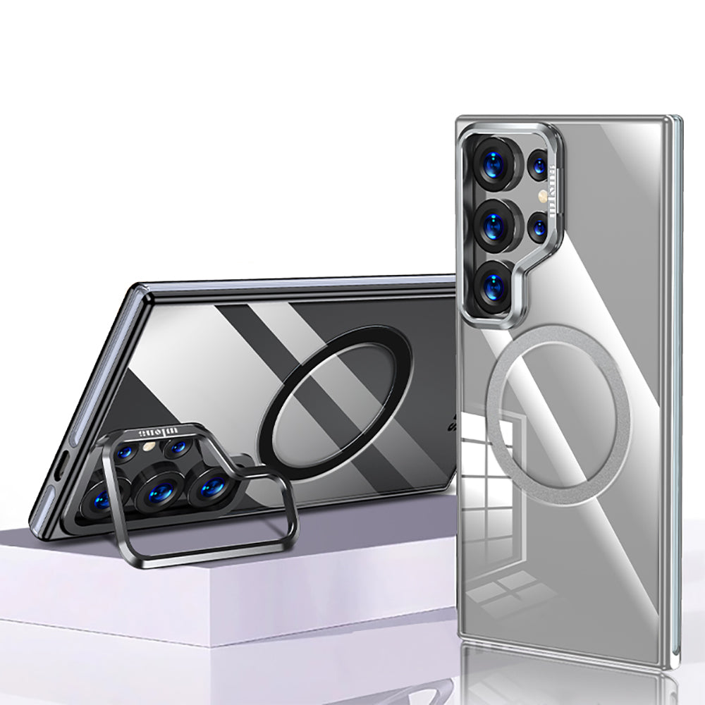 Galaxy S25 Ultra Kılıf M-safe Şarj Özellikli Wlons Standlı Efsane Kapak