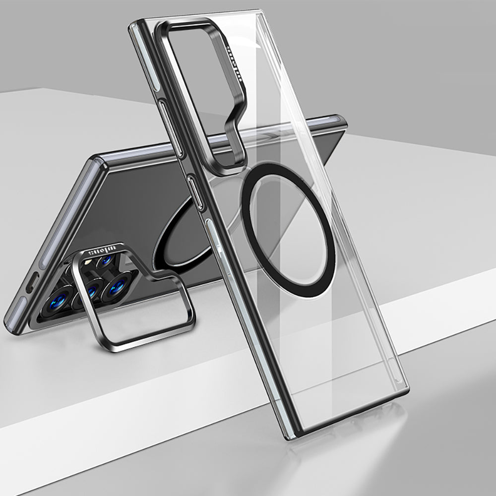 Galaxy S25 Ultra Kılıf M-safe Şarj Özellikli Wlons Standlı Efsane Kapak