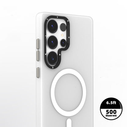 Galaxy S25 Ultra Kılıf M-safe Şarj Özellikli Youngkit Hidden Sand Serisi Kapak