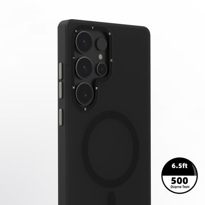 Galaxy S25 Ultra Kılıf M-safe Şarj Özellikli Youngkit Hidden Sand Serisi Kapak