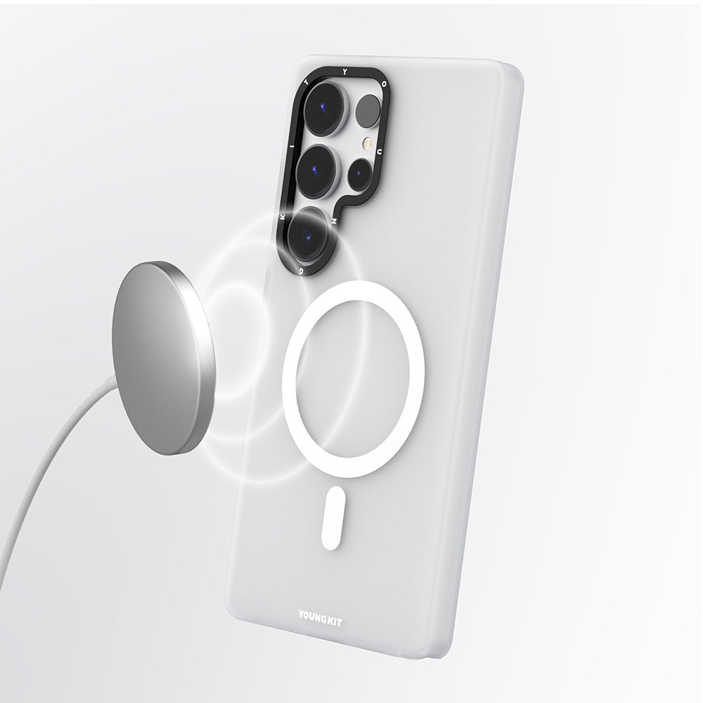 Galaxy S25 Ultra Kılıf M-safe Şarj Özellikli Youngkit Hidden Sand Serisi Kapak