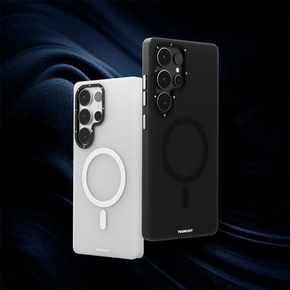 Galaxy S25 Ultra Kılıf M-safe Şarj Özellikli Youngkit Hidden Sand Serisi Kapak