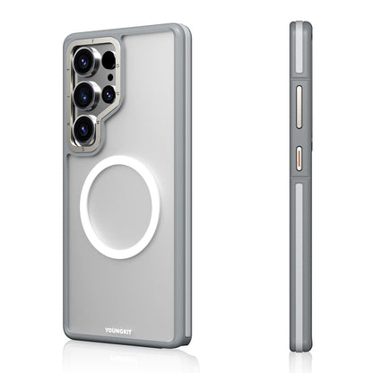 Galaxy S25 Ultra Kılıf M-safe Şarj Özellikli Youngkit Rock Sand Serisi Kapak