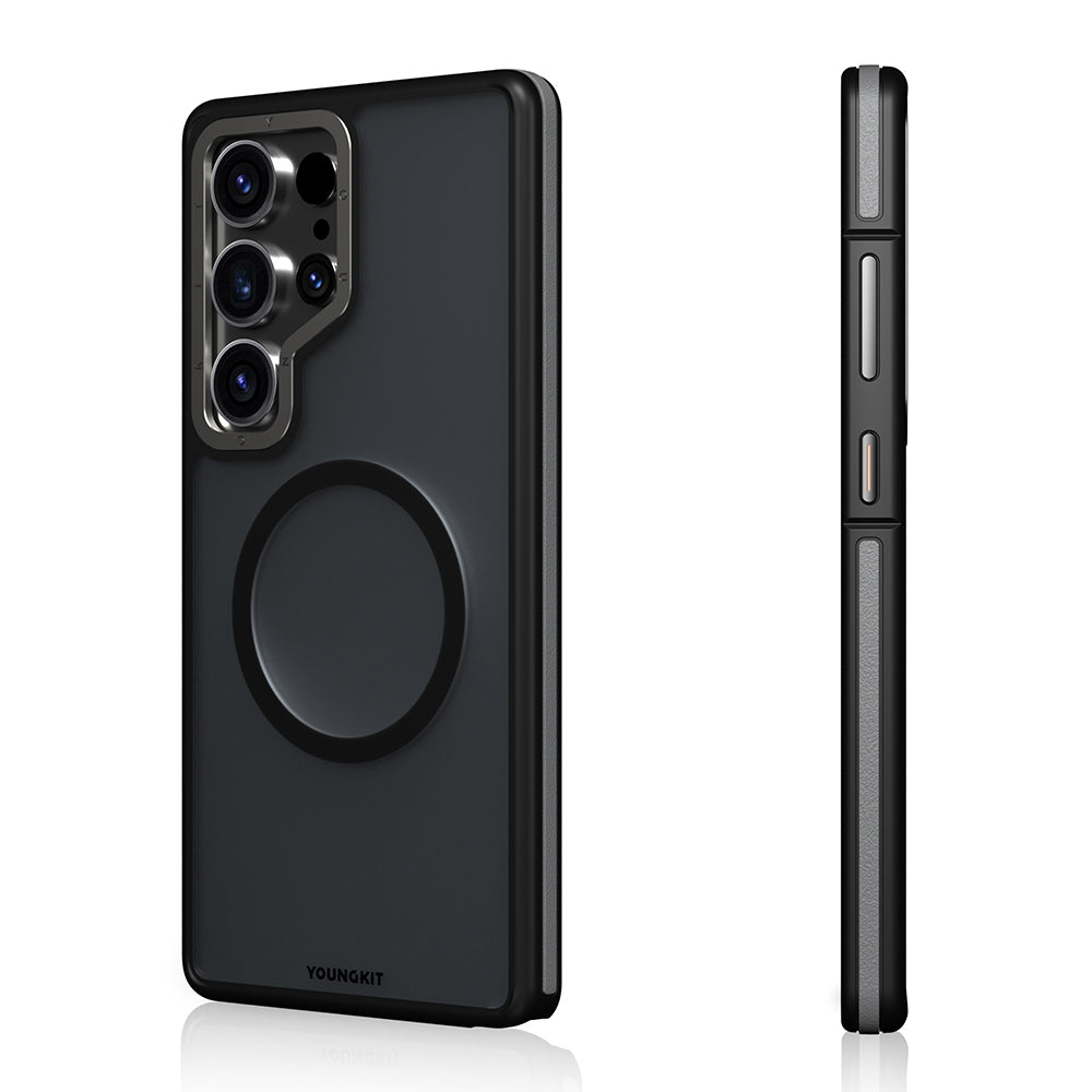 Galaxy S25 Ultra Kılıf M-safe Şarj Özellikli Youngkit Rock Sand Serisi Kapak