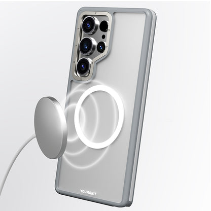 Galaxy S25 Ultra Kılıf M-safe Şarj Özellikli Youngkit Rock Sand Serisi Kapak