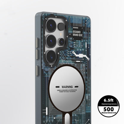 Galaxy S25 Ultra Kılıf M-safe Şarj Özellikli YoungKit Technology Serisi Kapak