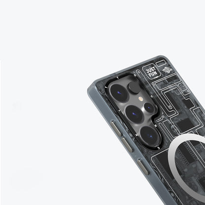 Galaxy S25 Ultra Kılıf M-safe Şarj Özellikli YoungKit Technology Serisi Kapak