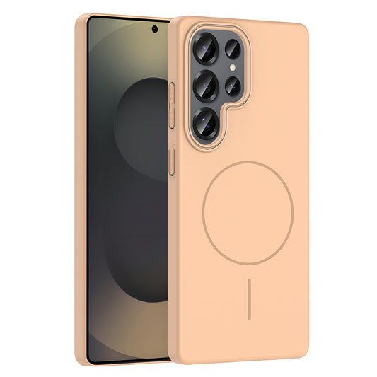 Galaxy S25 Ultra Kılıf M-safe Şarj Özellikli Zore Ruby Sert Kapak