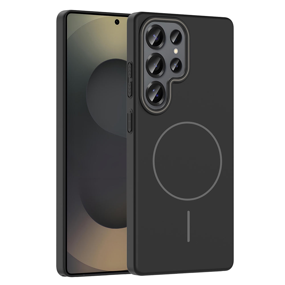 Galaxy S25 Ultra Kılıf M-safe Şarj Özellikli Zore Ruby Sert Kapak