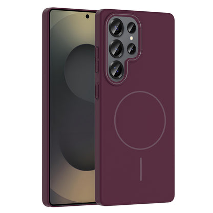 Galaxy S25 Ultra Kılıf M-safe Şarj Özellikli Zore Ruby Sert Kapak