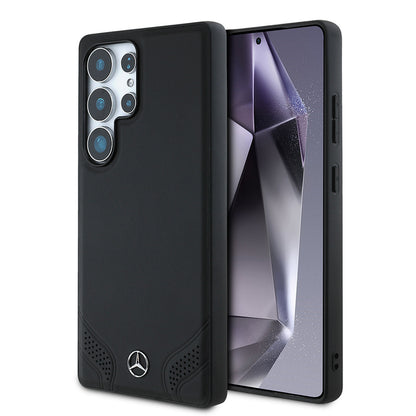 Galaxy S25 Ultra Kılıf Mercedes Benz Orjinal Lisanslı M-safe Şarj Özellikli Deri Dizayn Sade Kapak