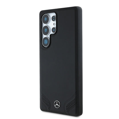 Galaxy S25 Ultra Kılıf Mercedes Benz Orjinal Lisanslı M-safe Şarj Özellikli Deri Dizayn Sade Kapak