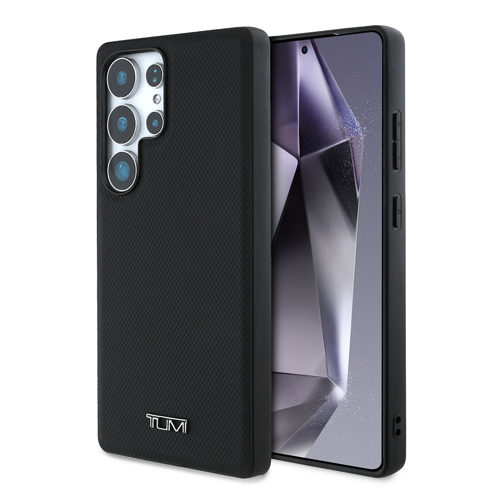 Galaxy S25 Ultra Kılıf TUMI M-safe Şarj Özellikli Deri Noktalı Dizayn Kapak