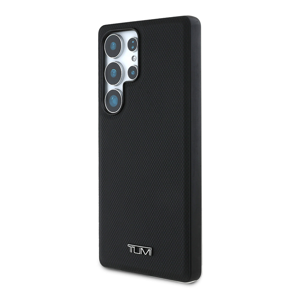 Galaxy S25 Ultra Kılıf TUMI M-safe Şarj Özellikli Deri Noktalı Dizayn Kapak