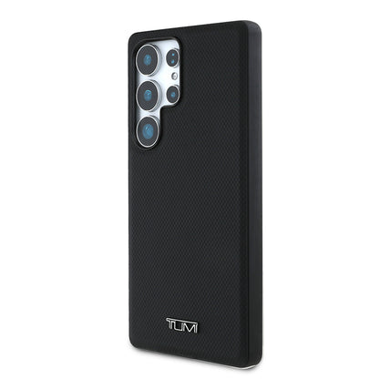 Galaxy S25 Ultra Kılıf TUMI M-safe Şarj Özellikli Deri Noktalı Dizayn Kapak