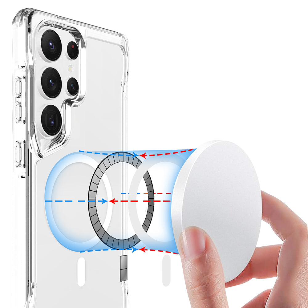 Galaxy S25 Ultra Kılıf Zore M-safe Şarj Özellikli T-Max M-safe Kapak