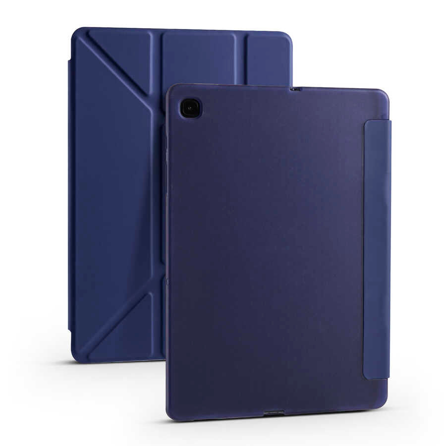 Galaxy Tab A7 10.4 T500 2020 Kılıf Zore Tri Folding Kalem Bölmeli Standlı Kılıf