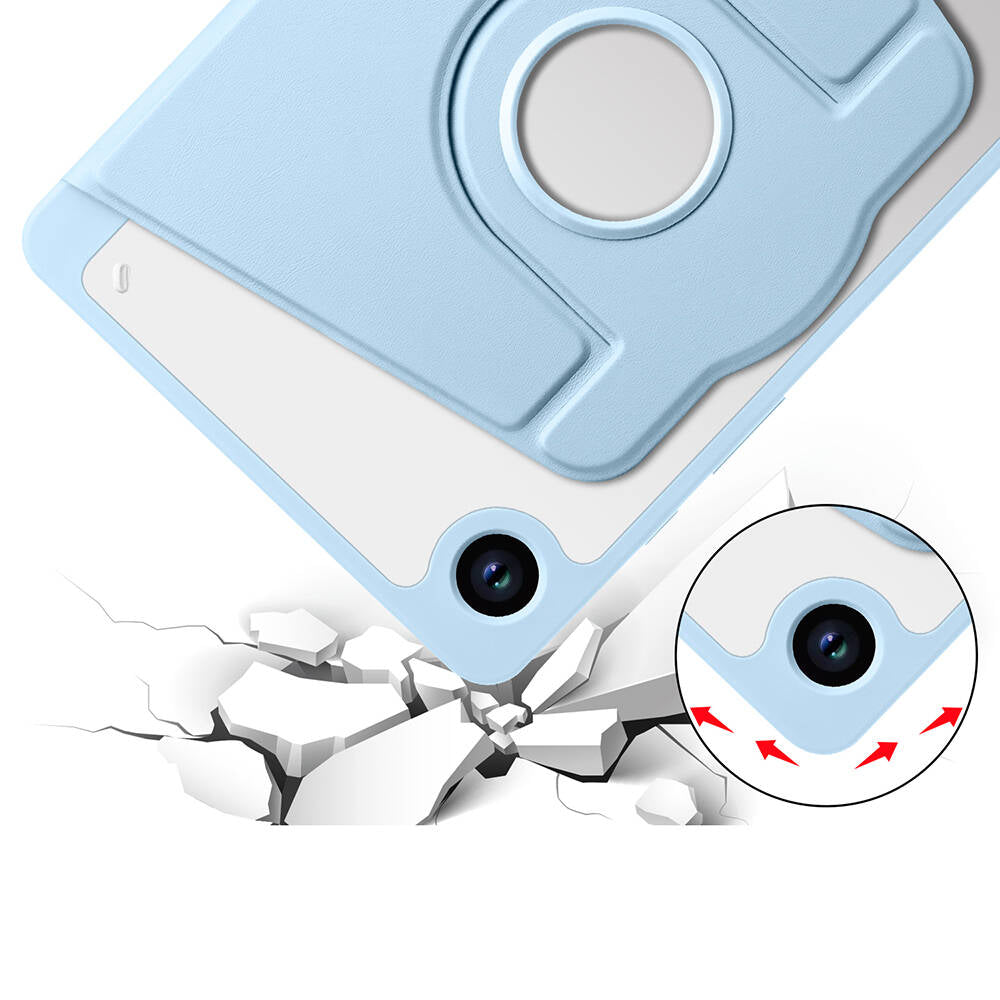 Galaxy Tab A9 Kılıf Zore Termik Kalem Bölmeli Dönebilen Standlı Kılıf