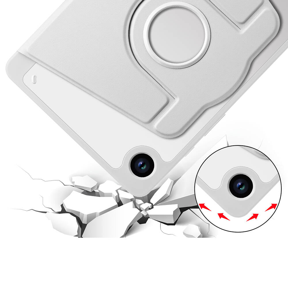 Galaxy Tab A9 Kılıf Zore Termik Kalem Bölmeli Dönebilen Standlı Kılıf