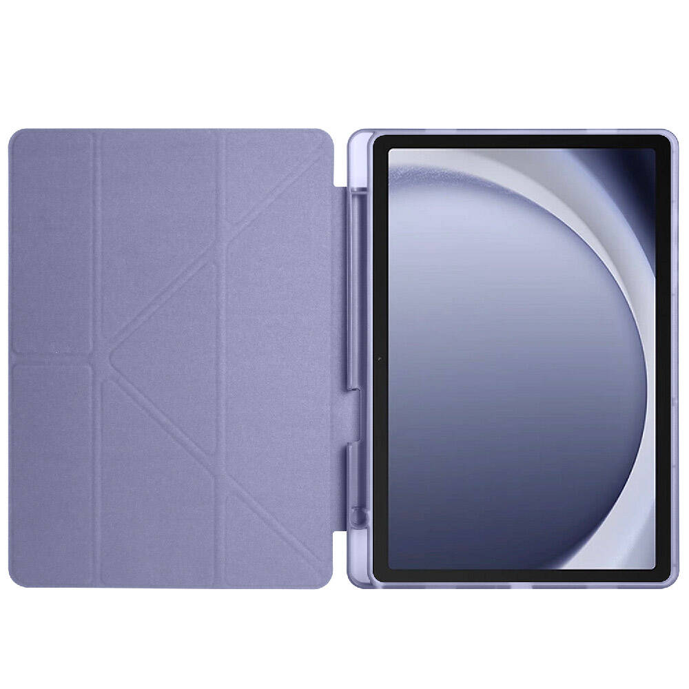 Galaxy Tab A9 Plus Kılıf Zore Tri Folding Kalem Bölmeli Standlı Kılıf
