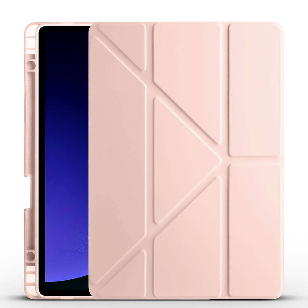 Galaxy Tab S10 FE Kılıf Zore Tri Folding Kalem Bölmeli Standlı Kılıf