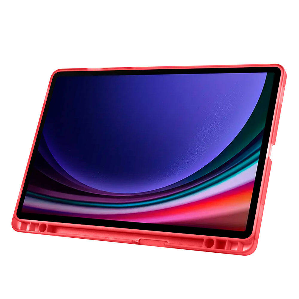 Galaxy Tab S10 FE Kılıf Zore Tri Folding Kalem Bölmeli Standlı Kılıf