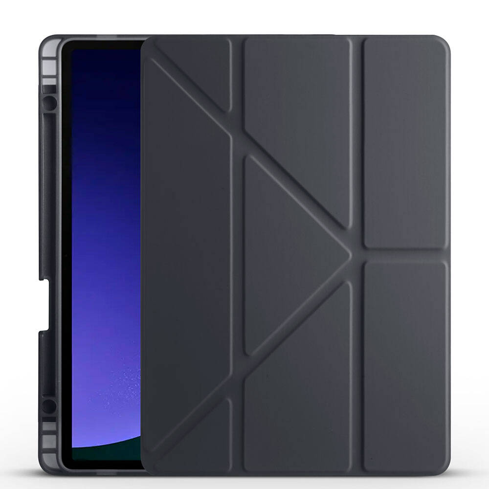Galaxy Tab S10 FE Kılıf Zore Tri Folding Kalem Bölmeli Standlı Kılıf