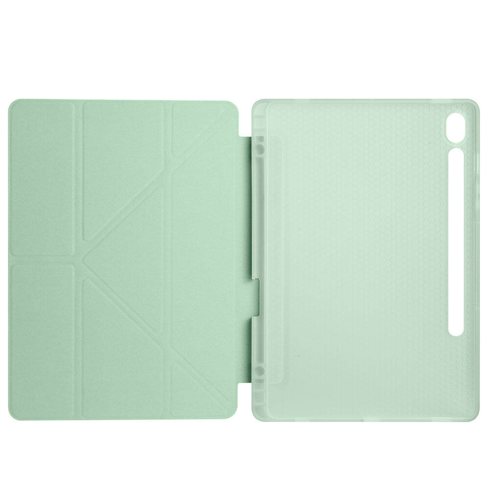 Galaxy Tab S10 FE Kılıf Zore Tri Folding Kalem Bölmeli Standlı Kılıf