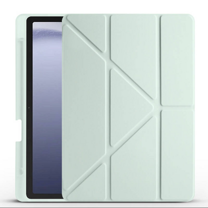 Galaxy Tab S10 FE Kılıf Zore Tri Folding Kalem Bölmeli Standlı Kılıf