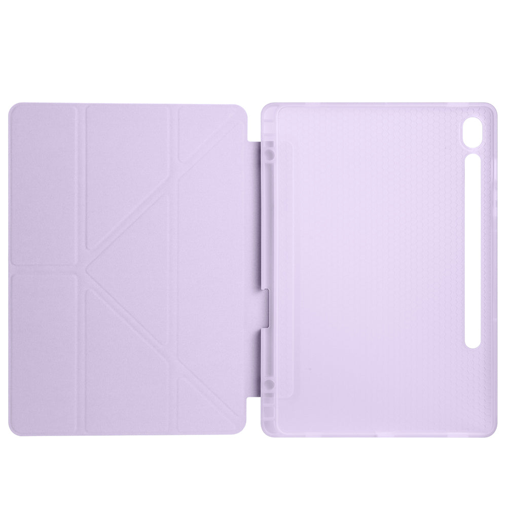 Galaxy Tab S10 FE Kılıf Zore Tri Folding Kalem Bölmeli Standlı Kılıf