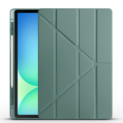 Galaxy Tab S10 FE Plus Kılıf Zore Tri Folding Kalem Bölmeli Standlı Kılıf