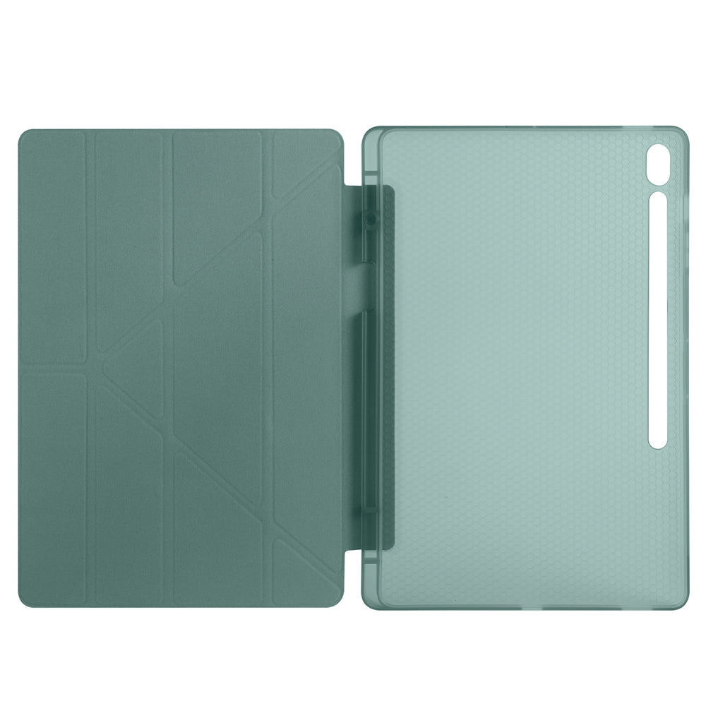 Galaxy Tab S10 FE Plus Kılıf Zore Tri Folding Kalem Bölmeli Standlı Kılıf