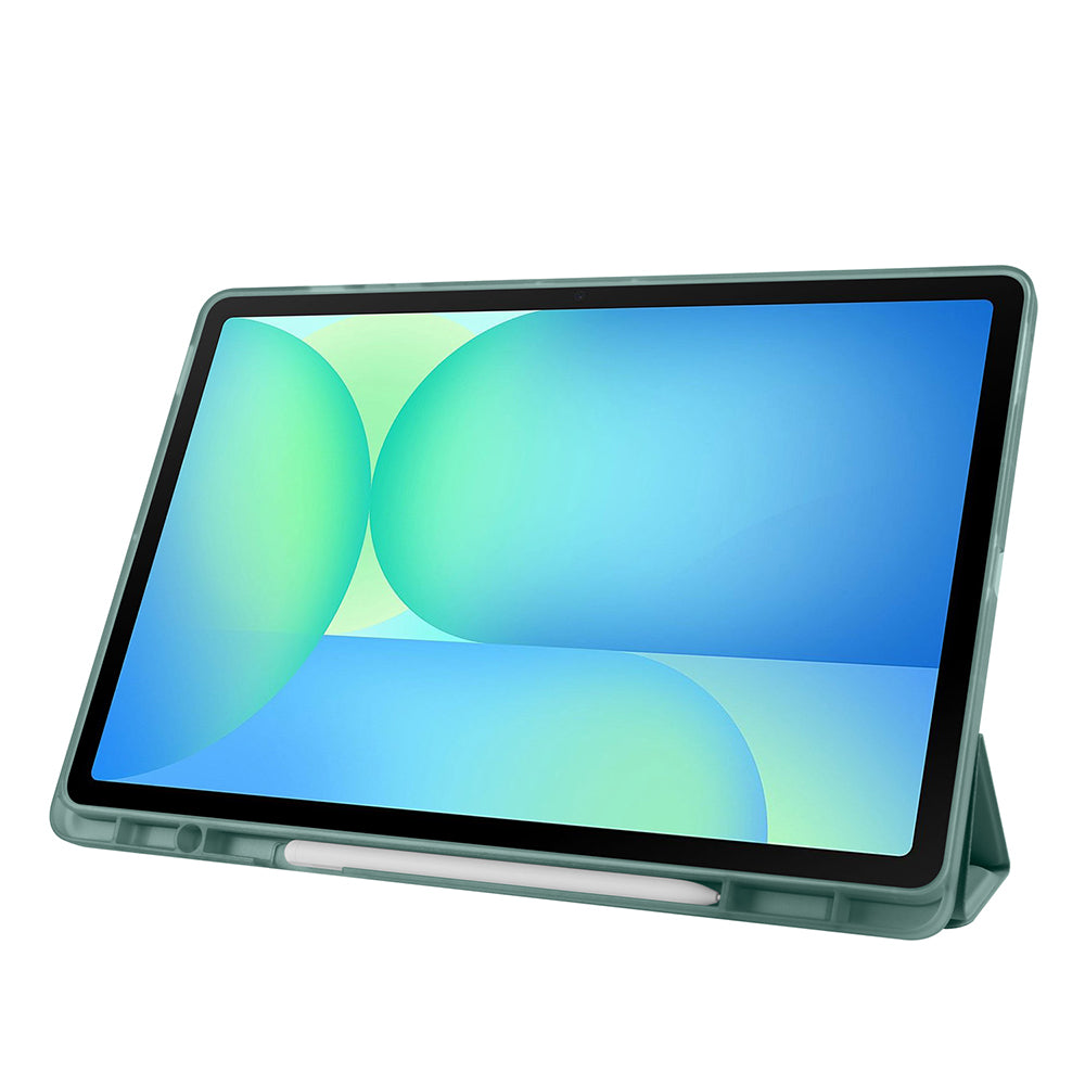 Galaxy Tab S10 FE Plus Kılıf Zore Tri Folding Kalem Bölmeli Standlı Kılıf