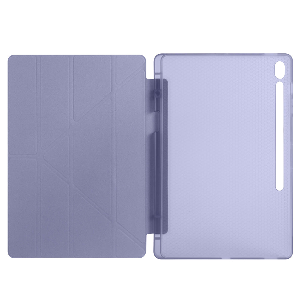 Galaxy Tab S10 FE Plus Kılıf Zore Tri Folding Kalem Bölmeli Standlı Kılıf