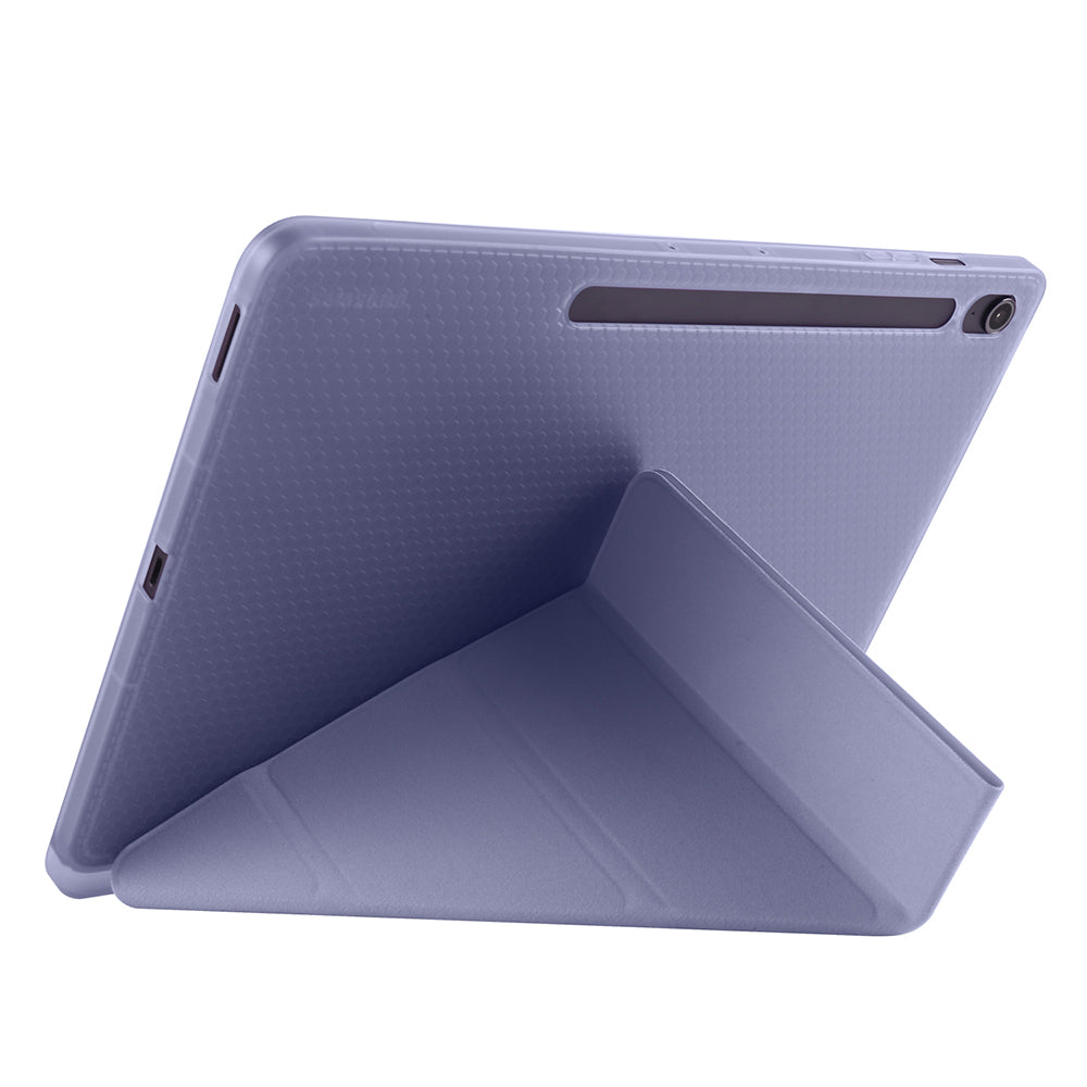 Galaxy Tab S10 FE Plus Kılıf Zore Tri Folding Kalem Bölmeli Standlı Kılıf