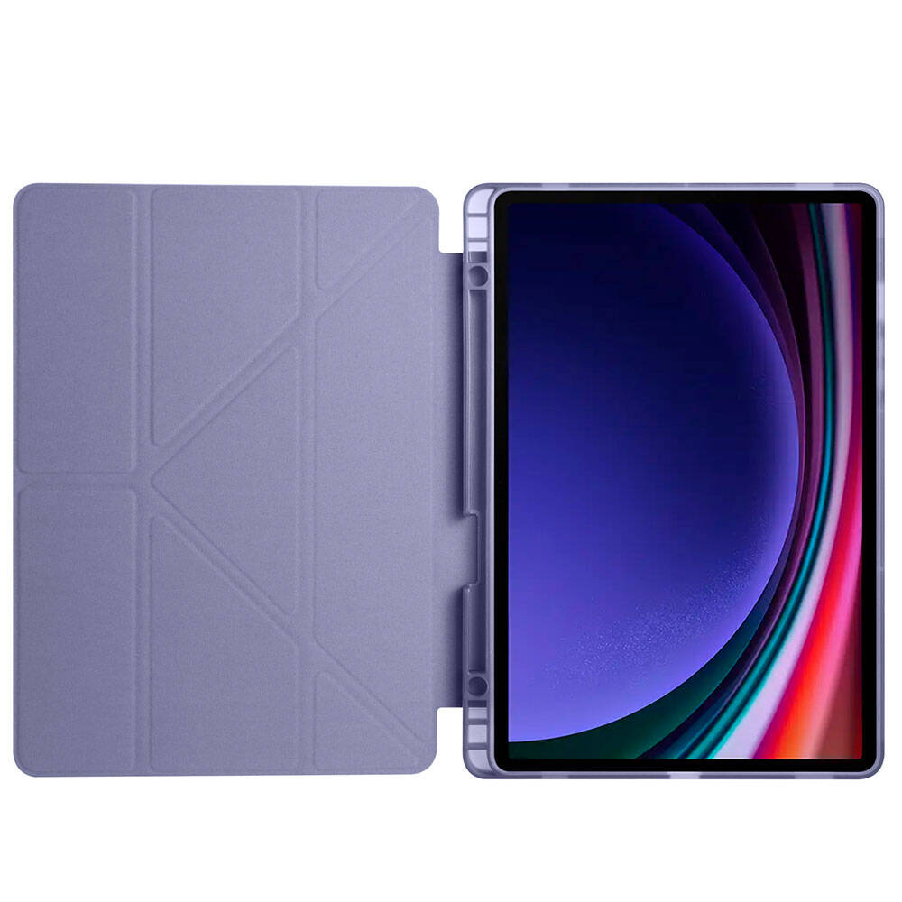 Galaxy Tab S10 Lite Kılıf Zore Tri Folding Kalem Bölmeli Standlı Kılıf