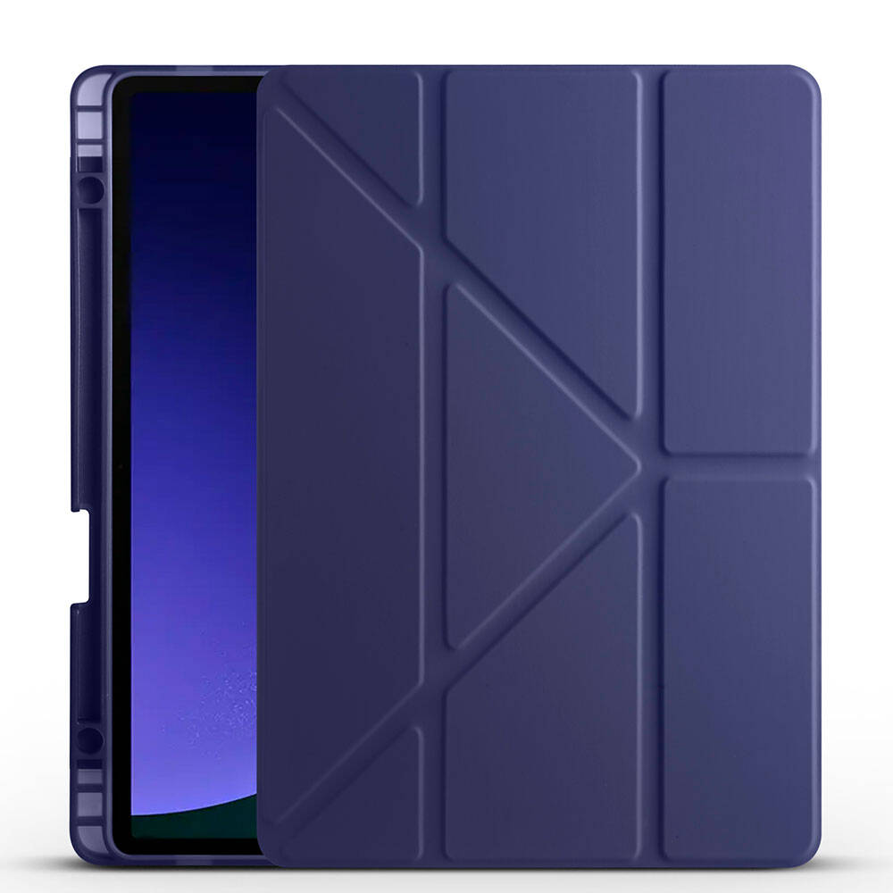 Galaxy Tab S10 Lite Kılıf Zore Tri Folding Kalem Bölmeli Standlı Kılıf