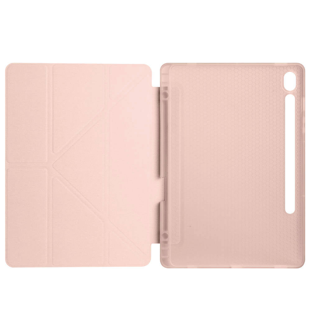 Galaxy Tab S10 Lite Kılıf Zore Tri Folding Kalem Bölmeli Standlı Kılıf