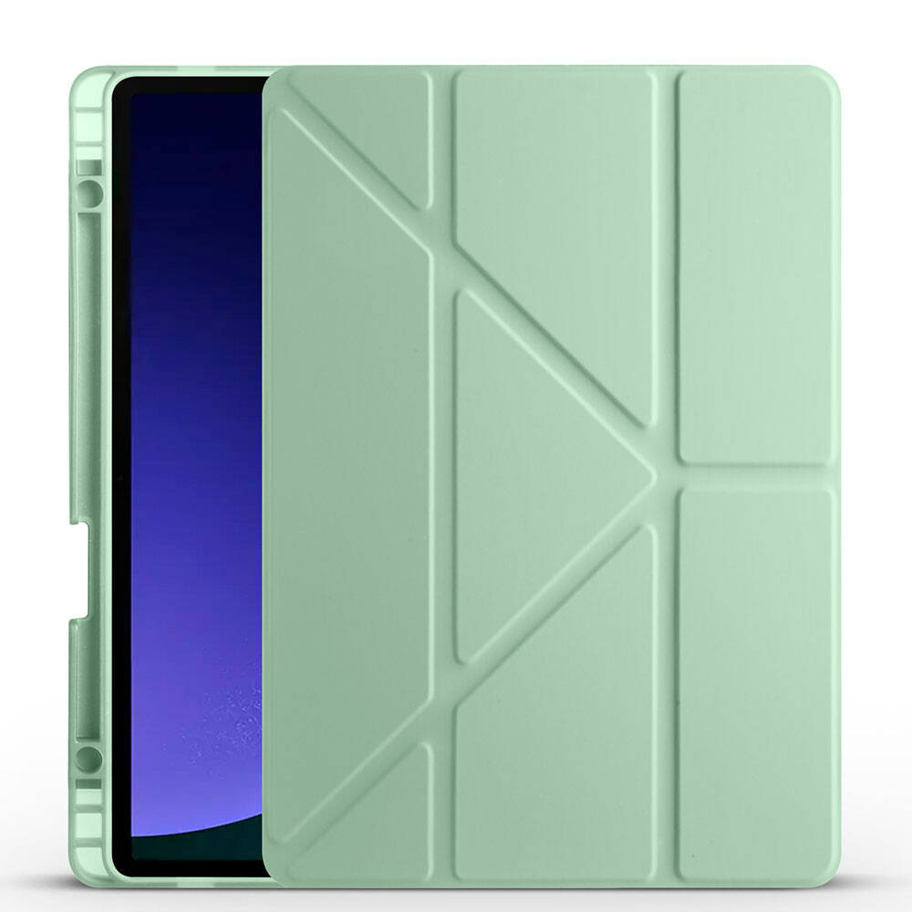 Galaxy Tab S10 Lite Kılıf Zore Tri Folding Kalem Bölmeli Standlı Kılıf