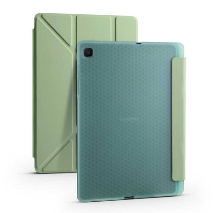 Galaxy Tab S6 Lite P610 Kılıf Zore Tri Folding Kalem Bölmeli Standlı Kılıf