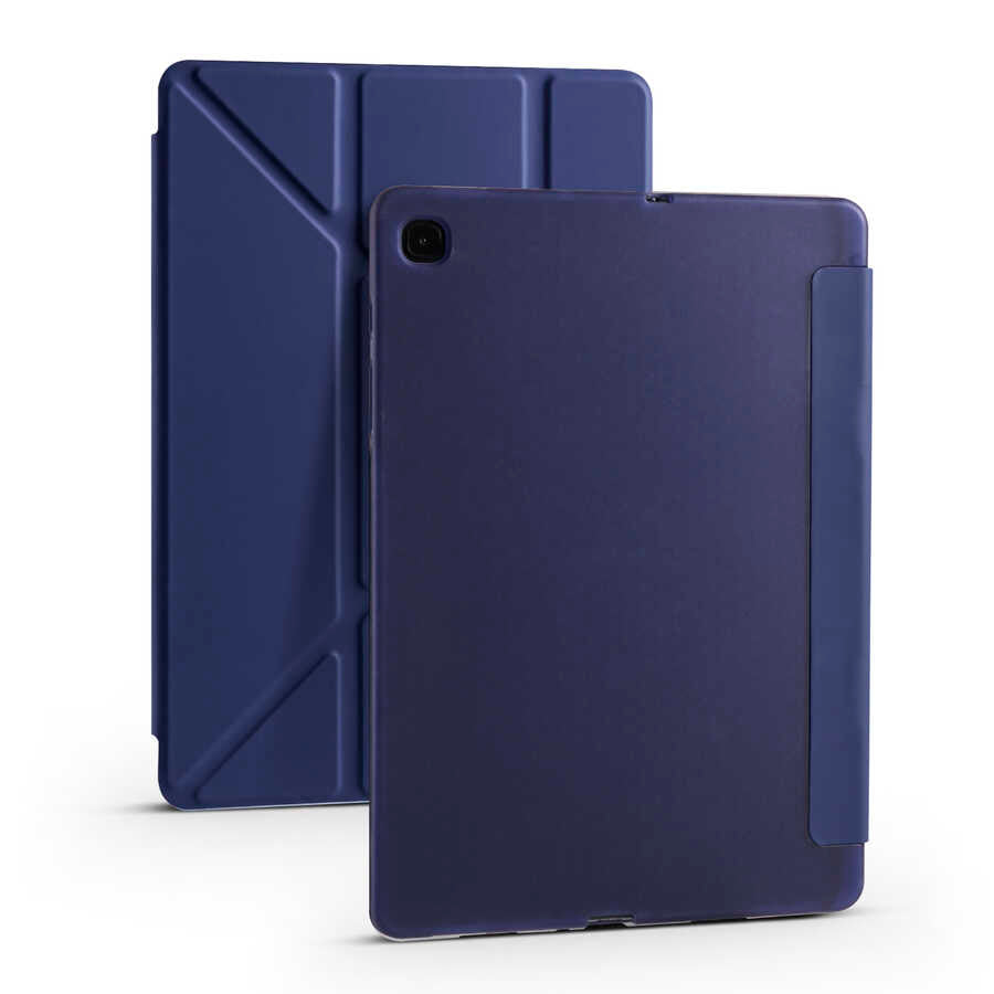 Galaxy Tab S6 Lite P610 Kılıf Zore Tri Folding Kalem Bölmeli Standlı Kılıf
