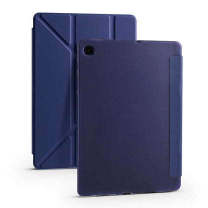 Galaxy Tab S6 Lite P610 Kılıf Zore Tri Folding Kalem Bölmeli Standlı Kılıf
