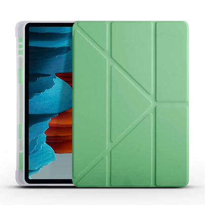 Galaxy Tab S7 T870 Kılıf Zore Tri Folding Kalem Bölmeli Standlı Kılıf
