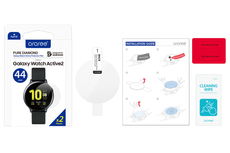 Galaxy Watch Active 2 44mm Araree Pure Diamond Pet Ekran Koruyucu