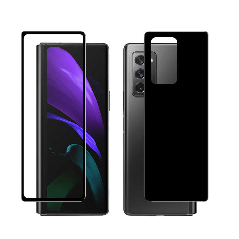 Galaxy Z Fold 2 Zore Ön Arka 5D Full Yapışkanlı Temperli Ekran Koruyucu