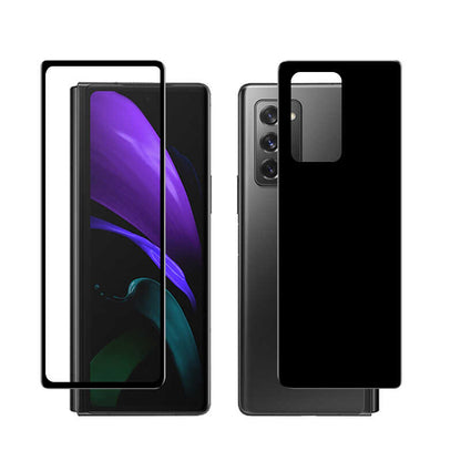 Galaxy Z Fold 2 Zore Ön Arka 5D Full Yapışkanlı Temperli Ekran Koruyucu