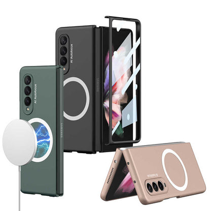 Galaxy Z Fold 3 Kılıf Wireless Şarj Özellikli Zore Kıpta M-safe Kapak