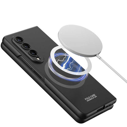 Galaxy Z Fold 4 Kılıf Wireless Şarj Özellikli Zore Kıpta M-safe Kapak