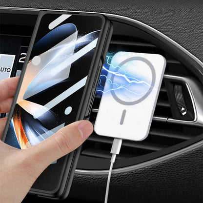 Galaxy Z Fold 4 Kılıf Wireless Şarj Özellikli Zore Kıpta M-safe Kapak