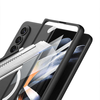 Galaxy Z Fold 4 Kılıf Wireless Şarj Özellikli Zore Kıpta M-safe Kapak